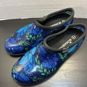 Blue Spring Surprise Floral Print Women's 9 Sloggers Waterproof Garden ShoeClogs